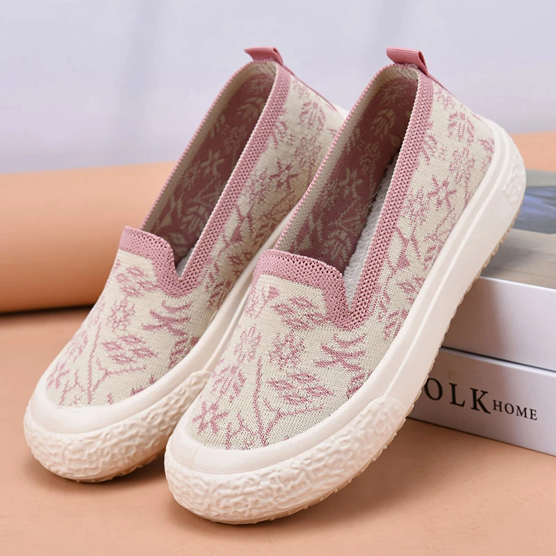 春夏老北京布鞋女新款浅口透气妈妈鞋软底舒适休闲鞋一脚蹬懒人鞋