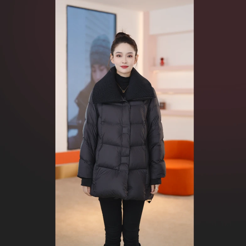 YAYA/鸭鸭轻暖感时尚休闲保暖羽绒服女YE3B631097A