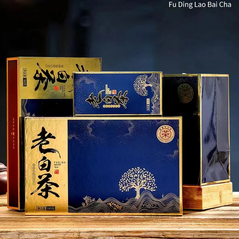2015年福鼎老白茶礼盒装寿眉小方片铁盒礼盒包装过节送礼方便保存