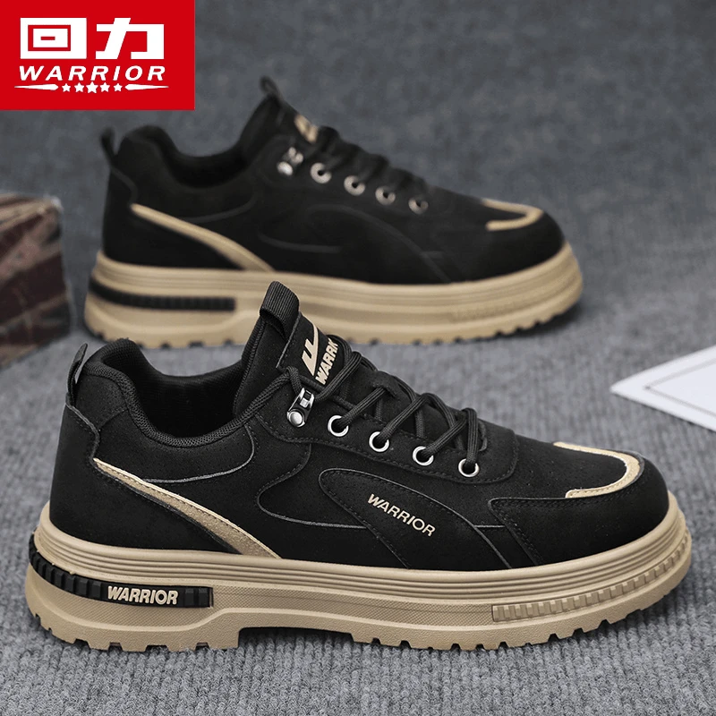 回力男士百搭秋季黑色防水防滑上班工作透气夏季潮流潮鞋低帮耐磨