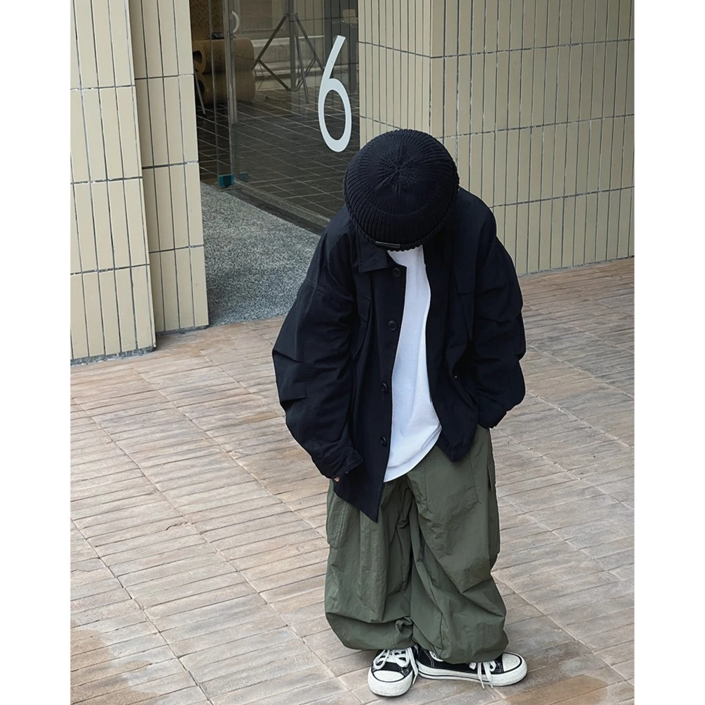 【现货】略略童装儿童宽松上衣男童薄款春秋款多口袋外套233WT240