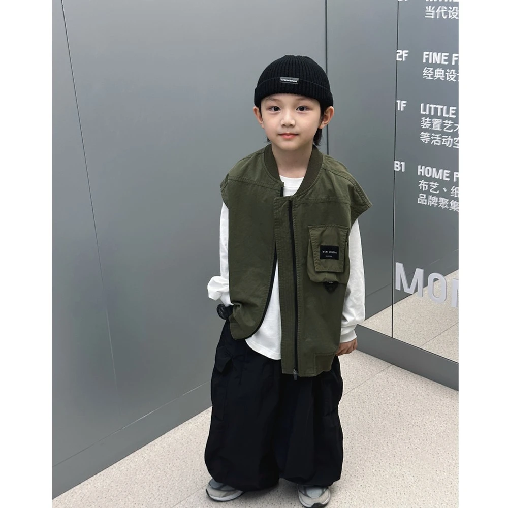 【现货】略略童装男童春秋款儿童高档洋马甲外穿潮宝宝背心233MJ235