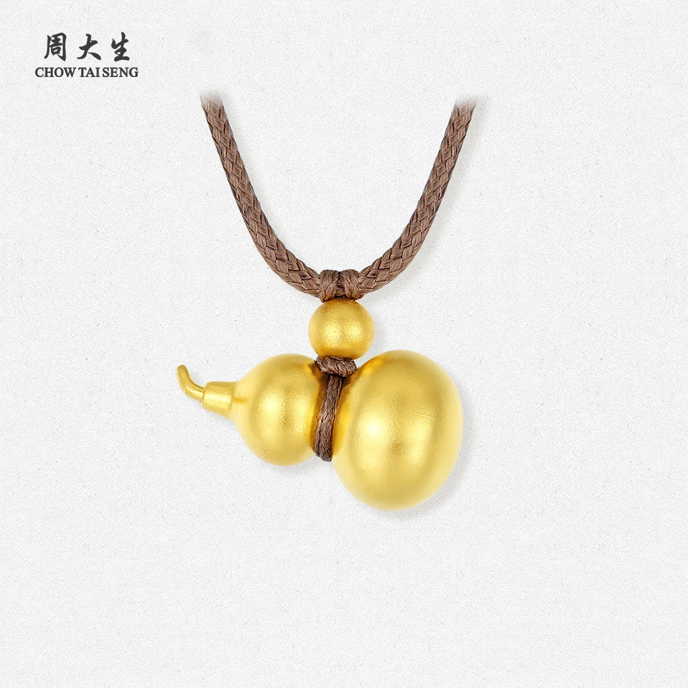 【周大生】计价福禄相伴葫芦黄金古法吊坠（大版） G0BC0092