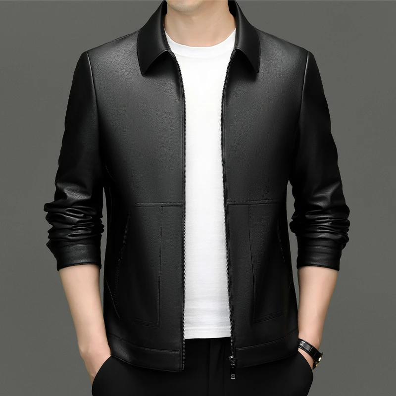 【海宁精选】男士春季新款轻奢翻领商务百搭休闲夹克外套