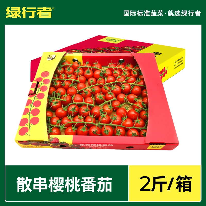 【绿行者】山东新鲜采摘串爽樱桃番茄2斤酸甜爆浆小番茄小西红柿