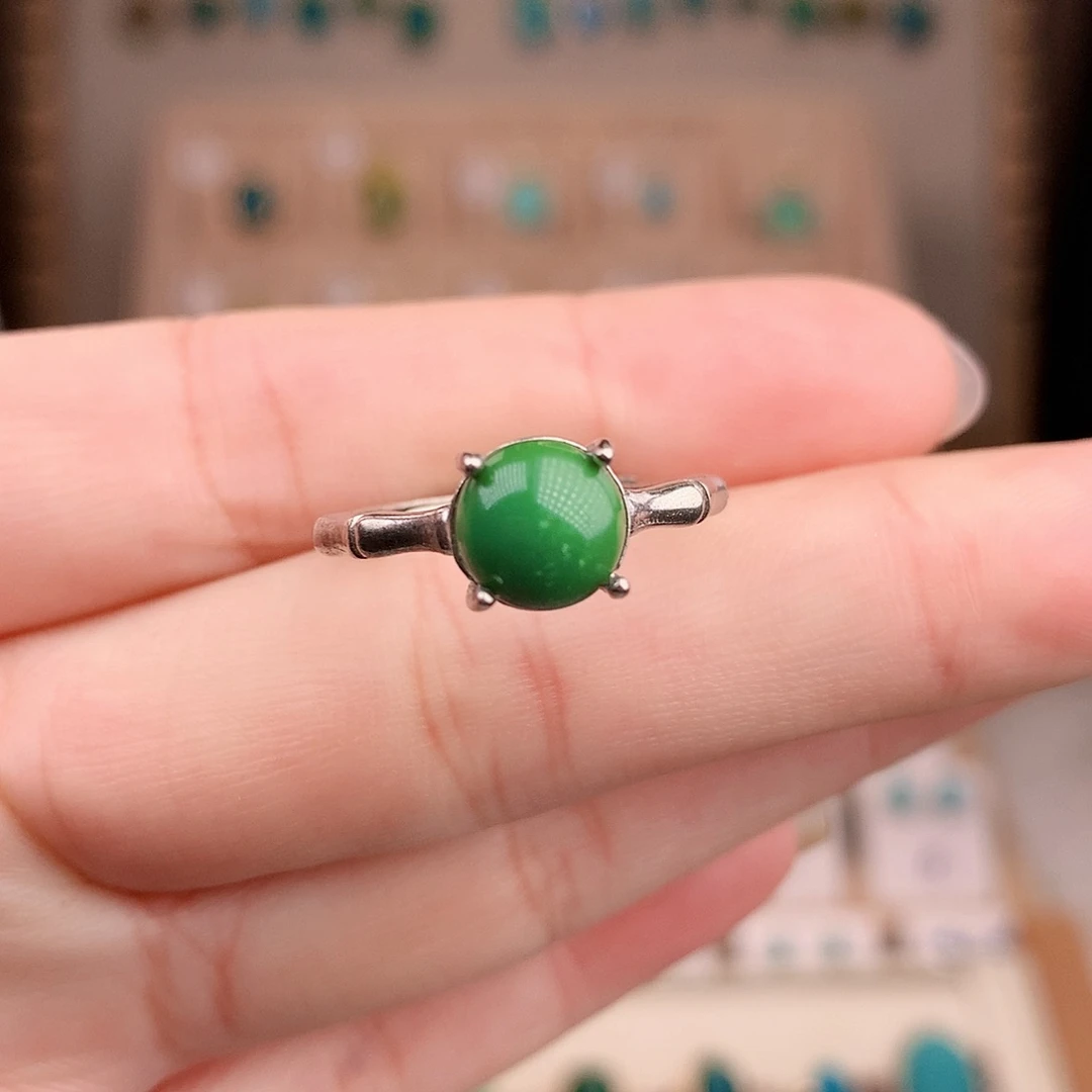 绿松石珠宝奇石银S925镶嵌