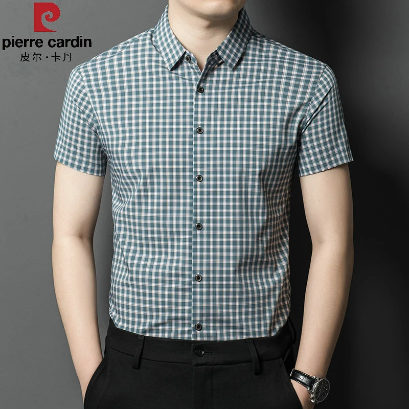 皮尔卡丹2025新款正品男士舒适优质衬衣时尚衬衫修身休闲薄款上衣