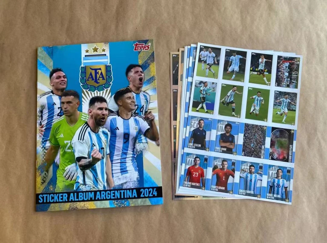 Topps 阿根廷纪念队贴 2024 全套包括一本贴册和139张贴纸