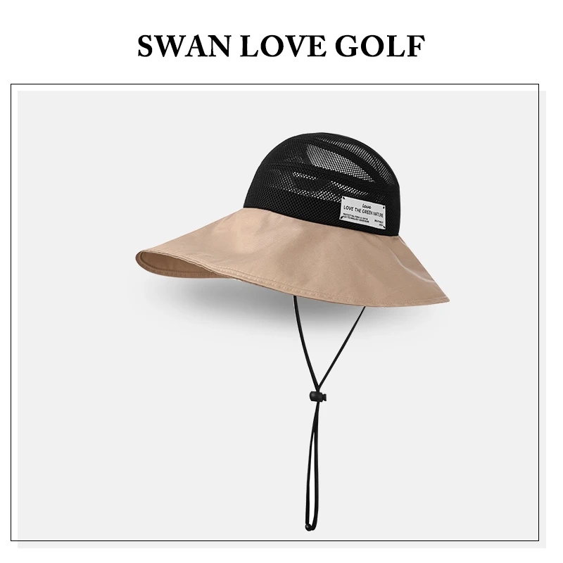 SwanLovegolf高尔夫渔夫帽秋季新款防晒大檐帽遮脸防紫外线运动女