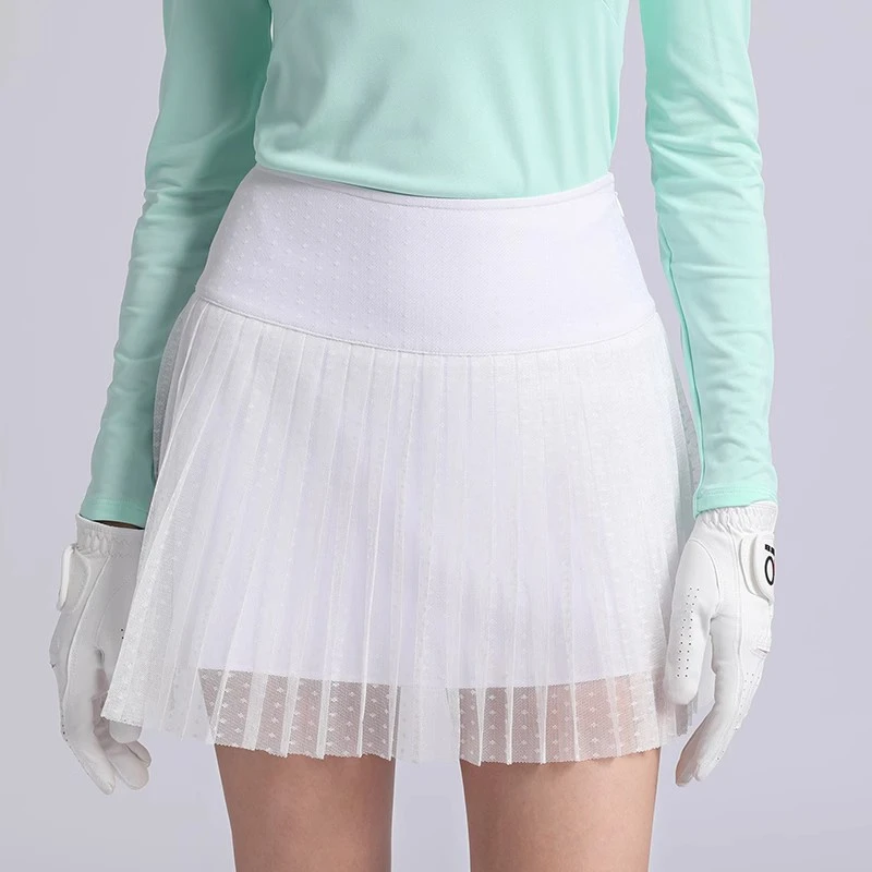 SwanLovegolf高尔夫套装女长袖T恤运动休闲上衣百搭公主裙防走光