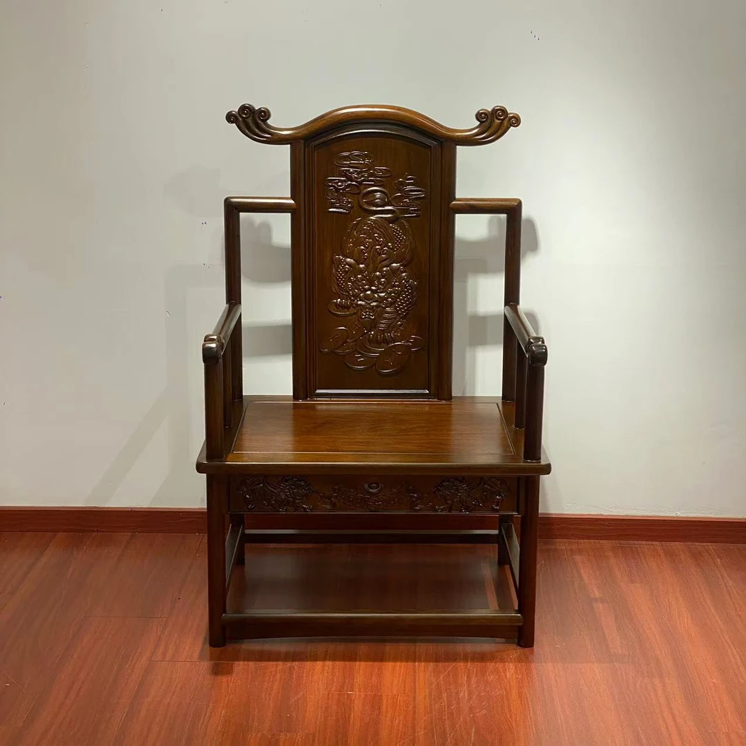 貔貅禅椅 主人椅 单人椅 主椅书椅茶椅原木实木 尺寸: