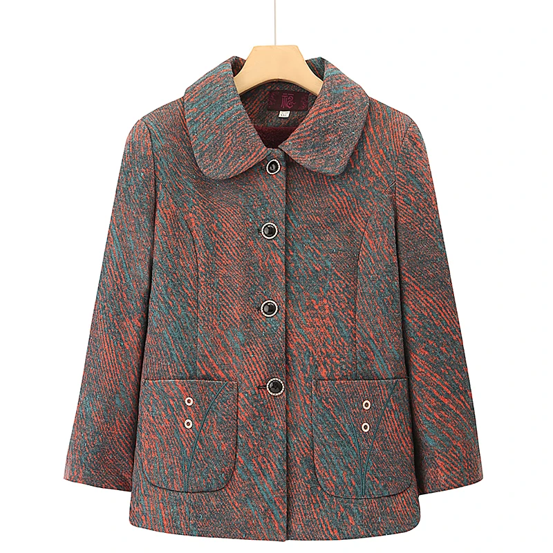 CH06中老年妈妈装外套奶奶装春秋款中年女装洋气老人春装50-60岁