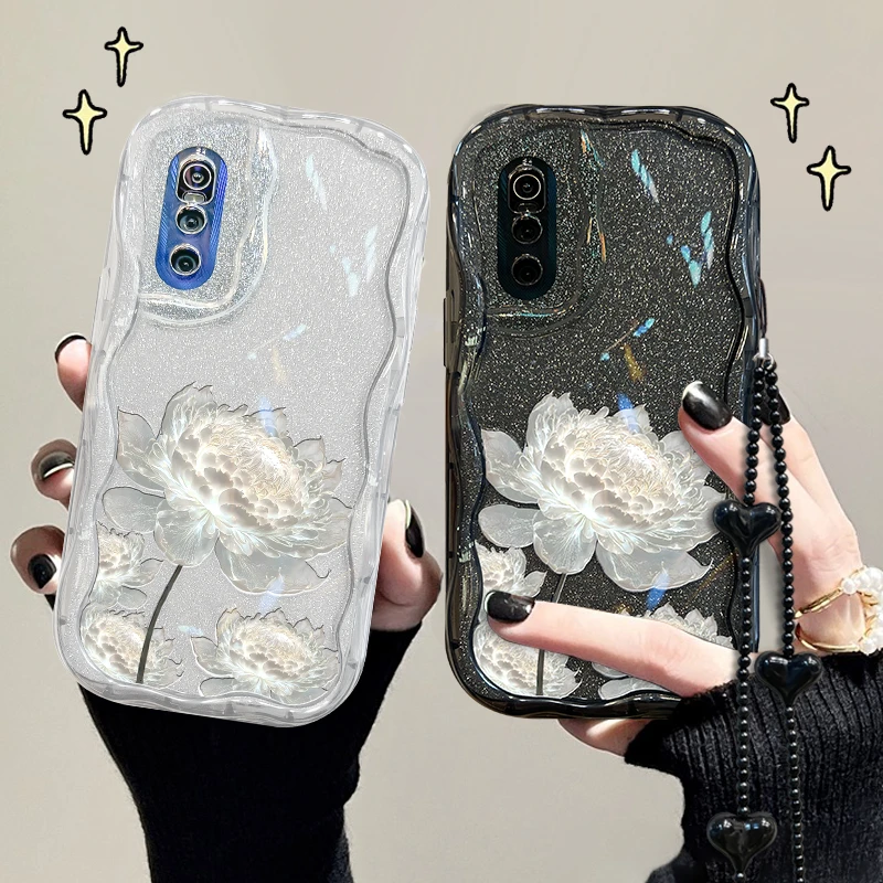 适用于vivox27奶油壳昙花透明硅胶全包防摔手机壳软壳保护套