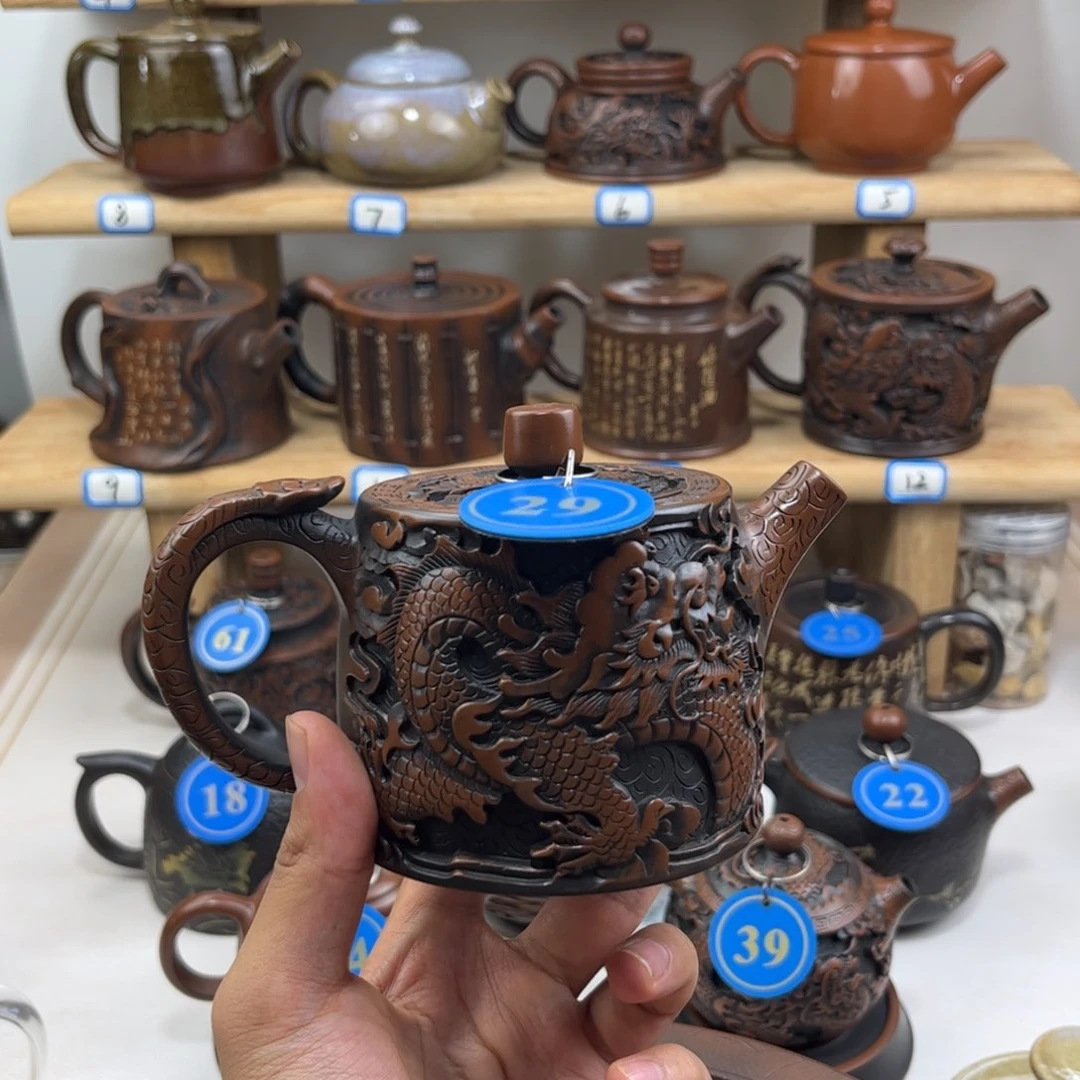 壶230cc 建水紫陶全手工制作，传承老手艺人