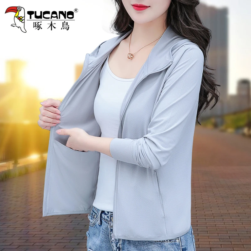 【官方正品】啄木鸟冰感防晒衣女2025新款防紫外线薄款户外外套