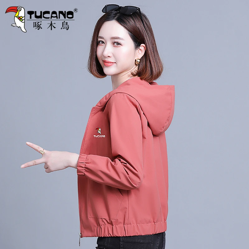 啄木鸟休闲短外套2025年新款春秋女宽松显瘦夹克外套短款秋装上衣