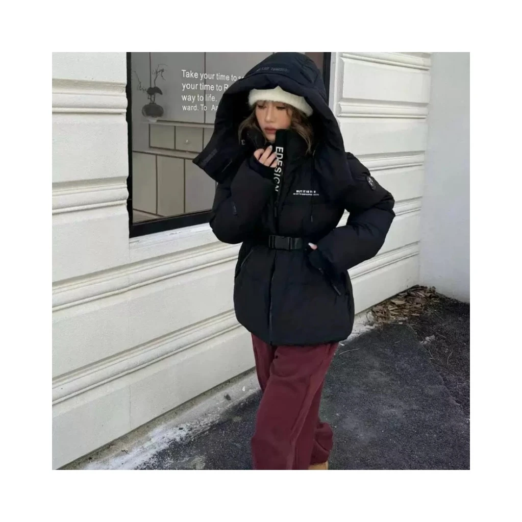 D346-黑色-设计师款-羽绒服白鸭绒休闲时尚百搭