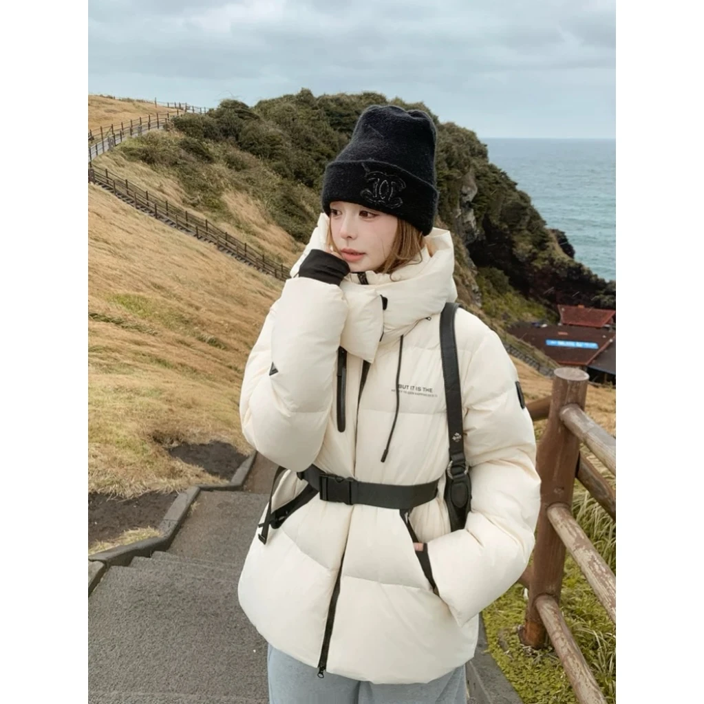 D346-白色-设计师款-羽绒服白鸭绒休闲时尚百搭