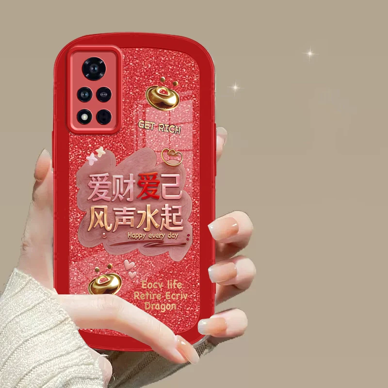 适用于【荣耀v40】小胖妞软硅胶风生水起全包防摔手机壳