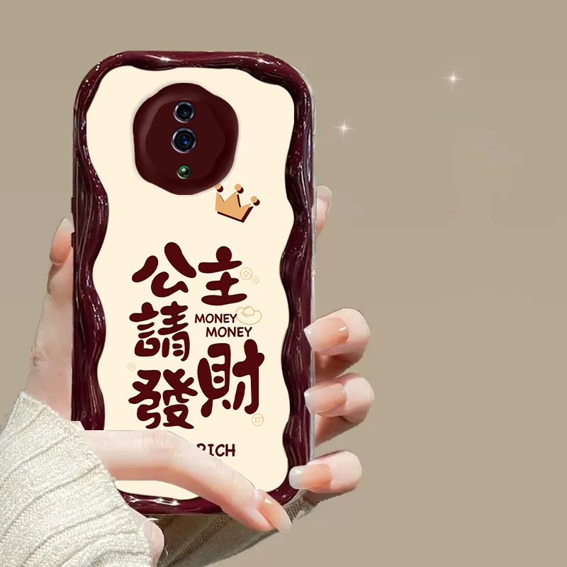 适用于【opporeno】奶油纹公主请发财全包防摔手机壳