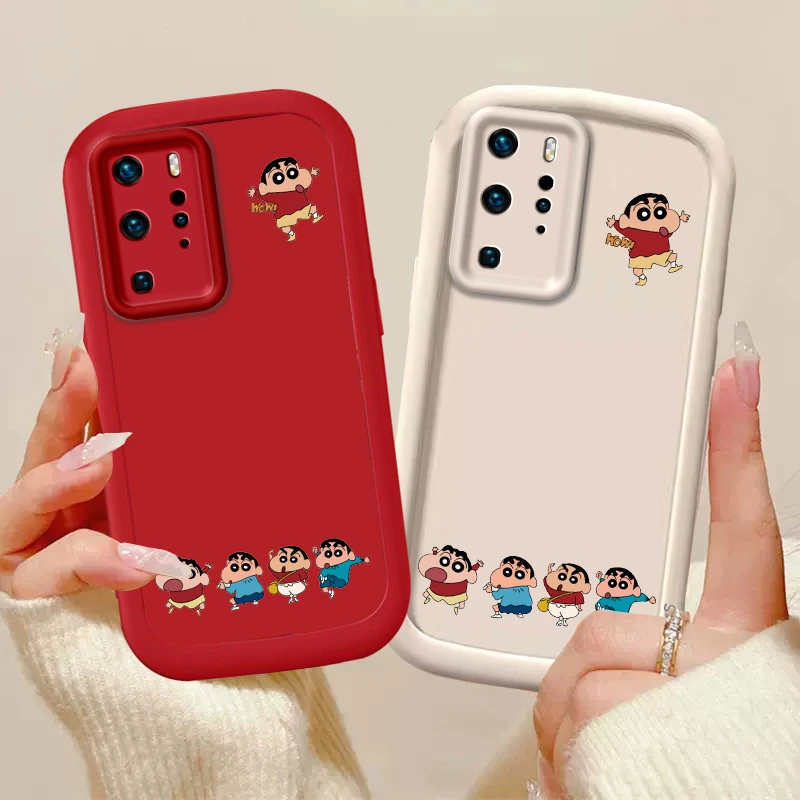 适用于【华为P40pro】泡芙壳五个小新全包防摔手机壳