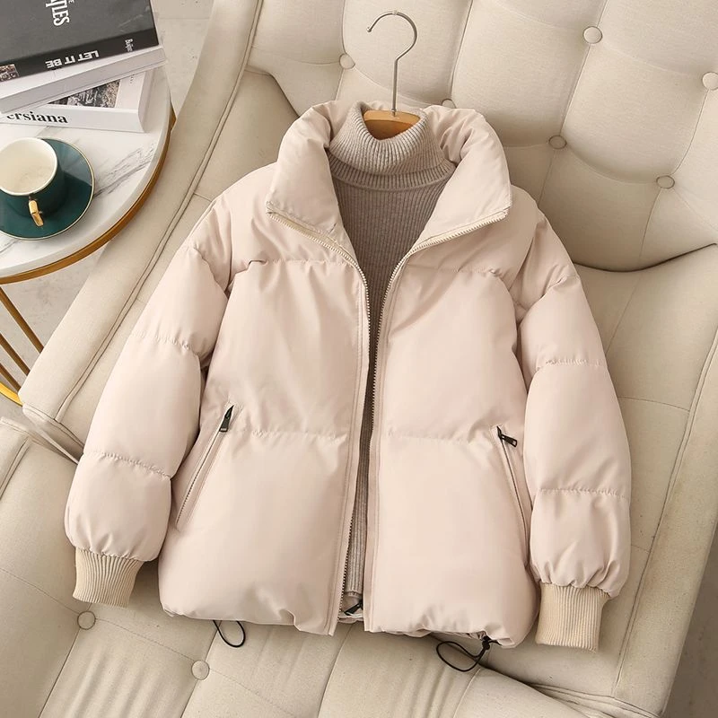 时尚登羽绒服女短款20233年冬季韩版小个子加厚面包服学生棉