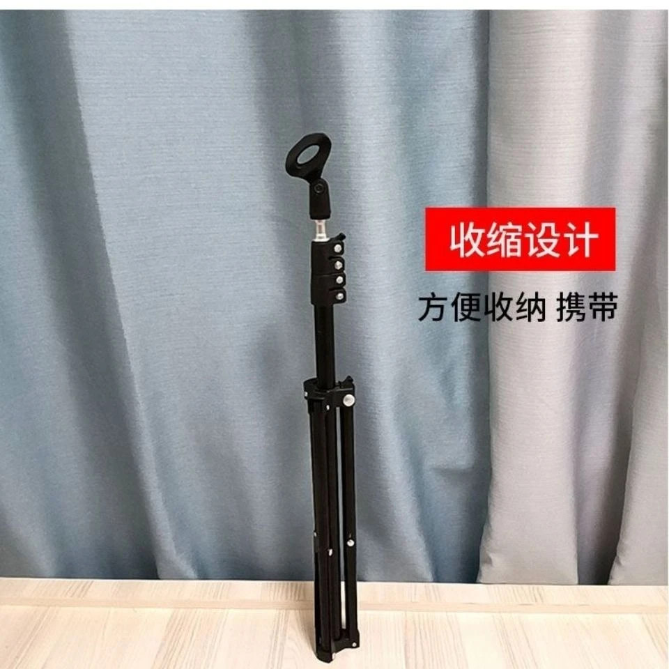 话筒架落地乐器二胡话筒架金属三脚架升降收缩收拢便携话筒架null