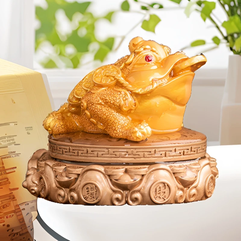 金蟾茶宠变色转转招财功夫茶具办公室茶桌装饰茶玩摆件精品小配件