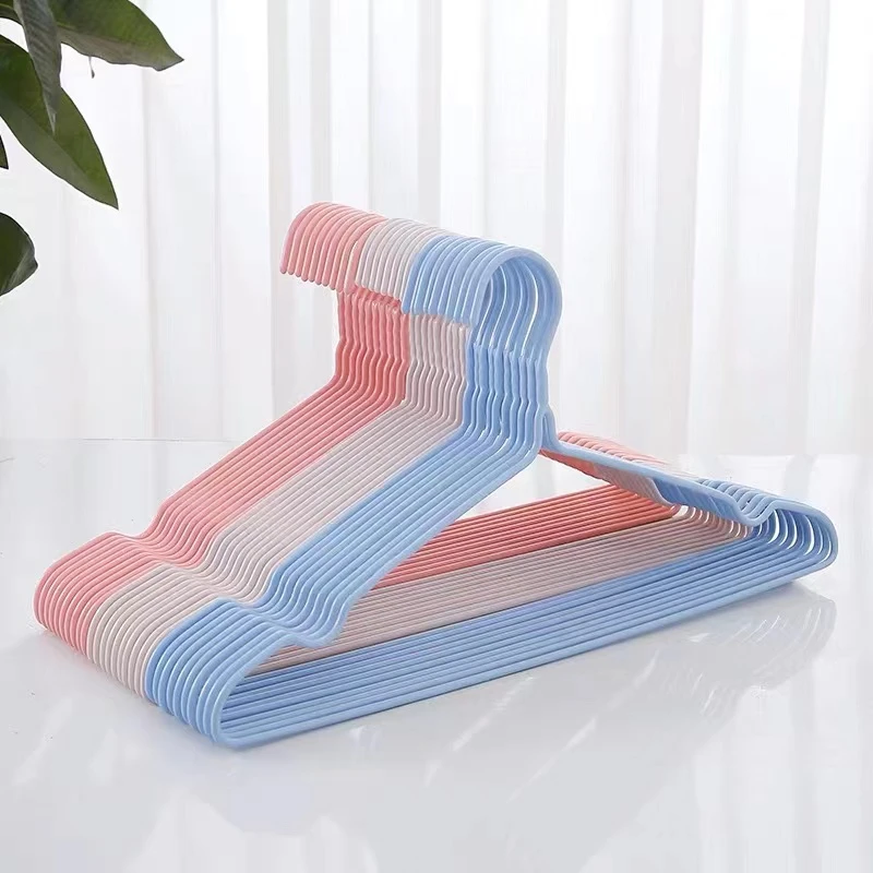 【衣架10只】彩色浸塑衣架成人加粗衣架家用衣架衣架子衣服架