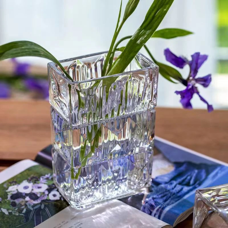 高级感轻奢花瓶摆件玻璃透明水养水培鲜花玫瑰百合客厅餐桌摆件