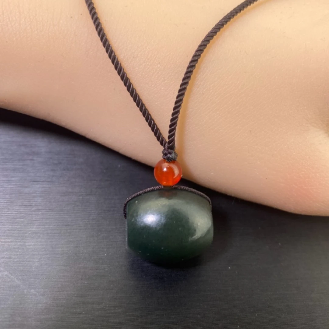 和田玉青玉转运珠吊坠多样性拍一发一