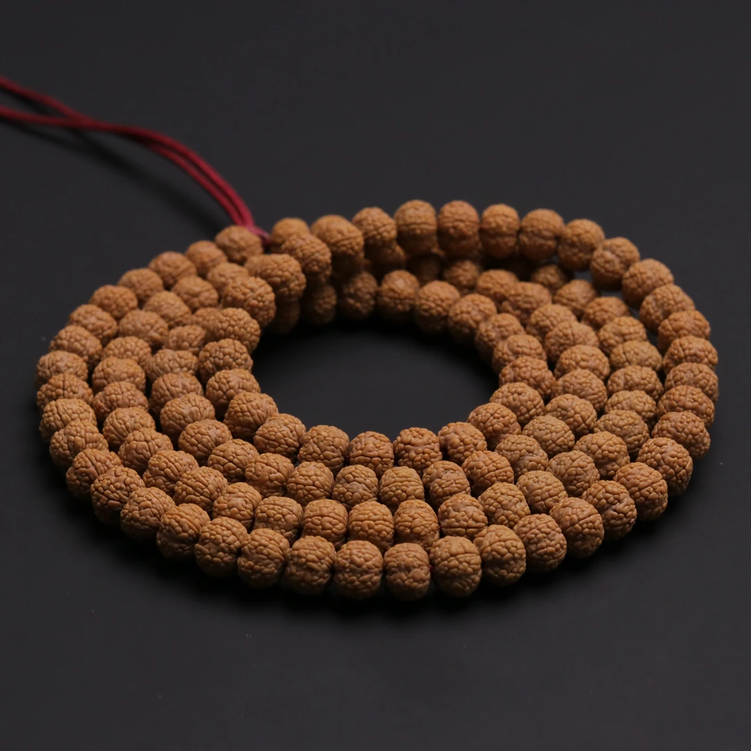 S5938【四瓣龙鳞毒妖】精配原桩矮桩龙鳞纹108长串文玩（送工具）