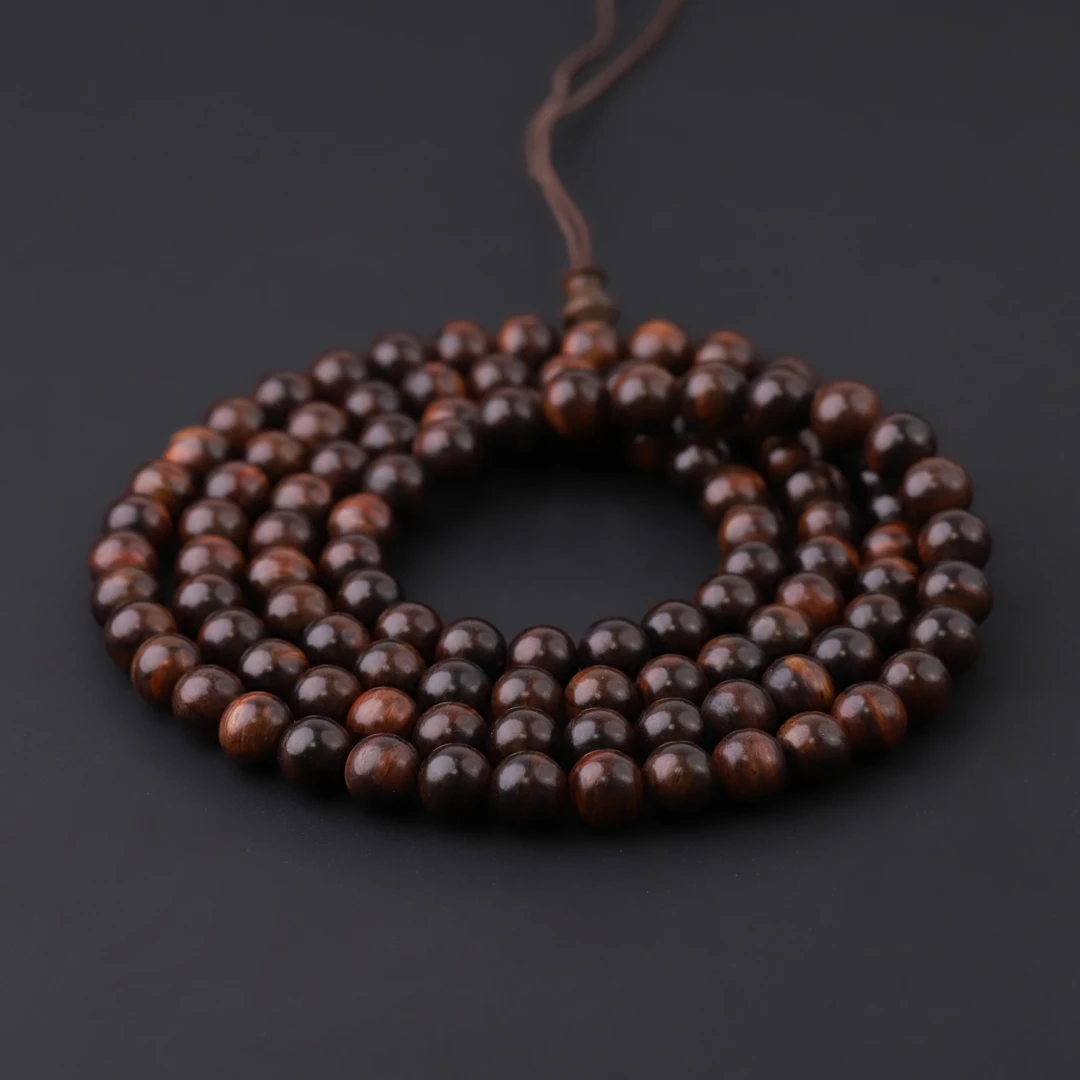 S7749 越南黄花梨圆珠木串108长串男女款盘玩文玩配饰