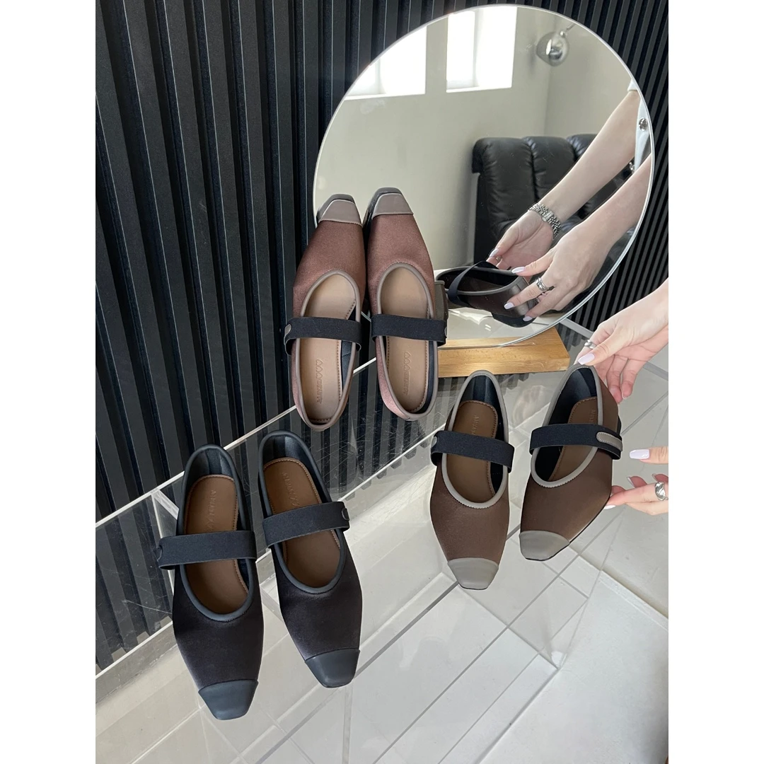 【炒鸡舒服°】平底方头芭蕾风玛丽珍鞋女复古一字带时装单鞋 020-1