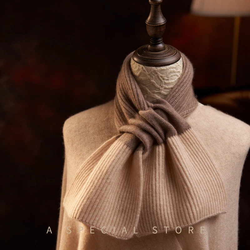 羊绒拼色围巾BA-142