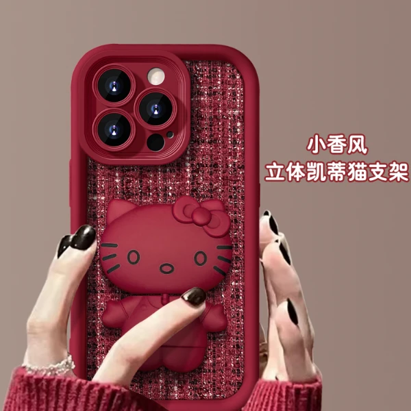 小香风猫天眼贴布苹果华为vivo女oppo小米iPhone15promax手机壳