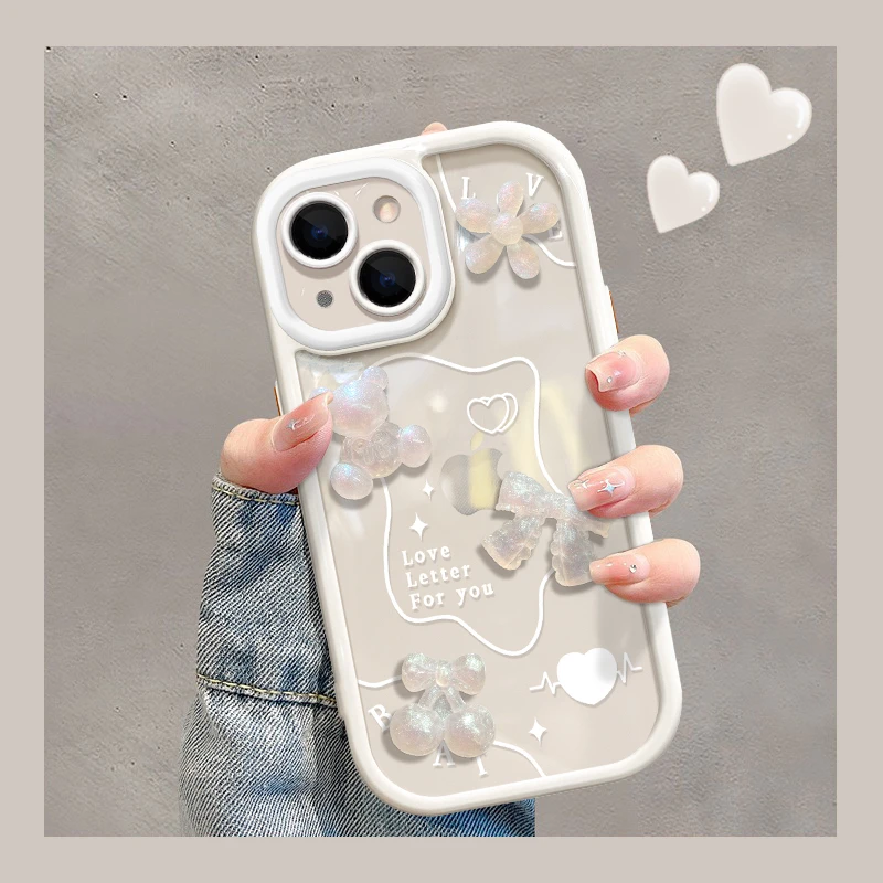 小熊苹果13华为vivo女款oppo小米新款iPhone14promax创意手机壳