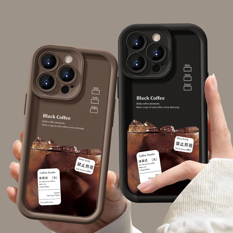 冰美式咖啡天眼阶梯苹果华为vivo女oppo小米iPhone14promax手机壳