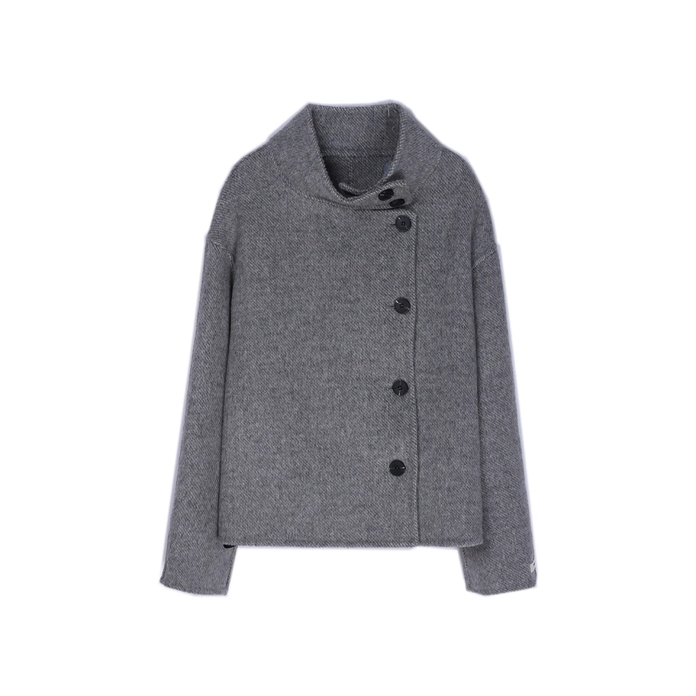 【洛丽丹严选】秋冬新款女士双面毛呢大衣休闲气质百搭羊毛外套D-6