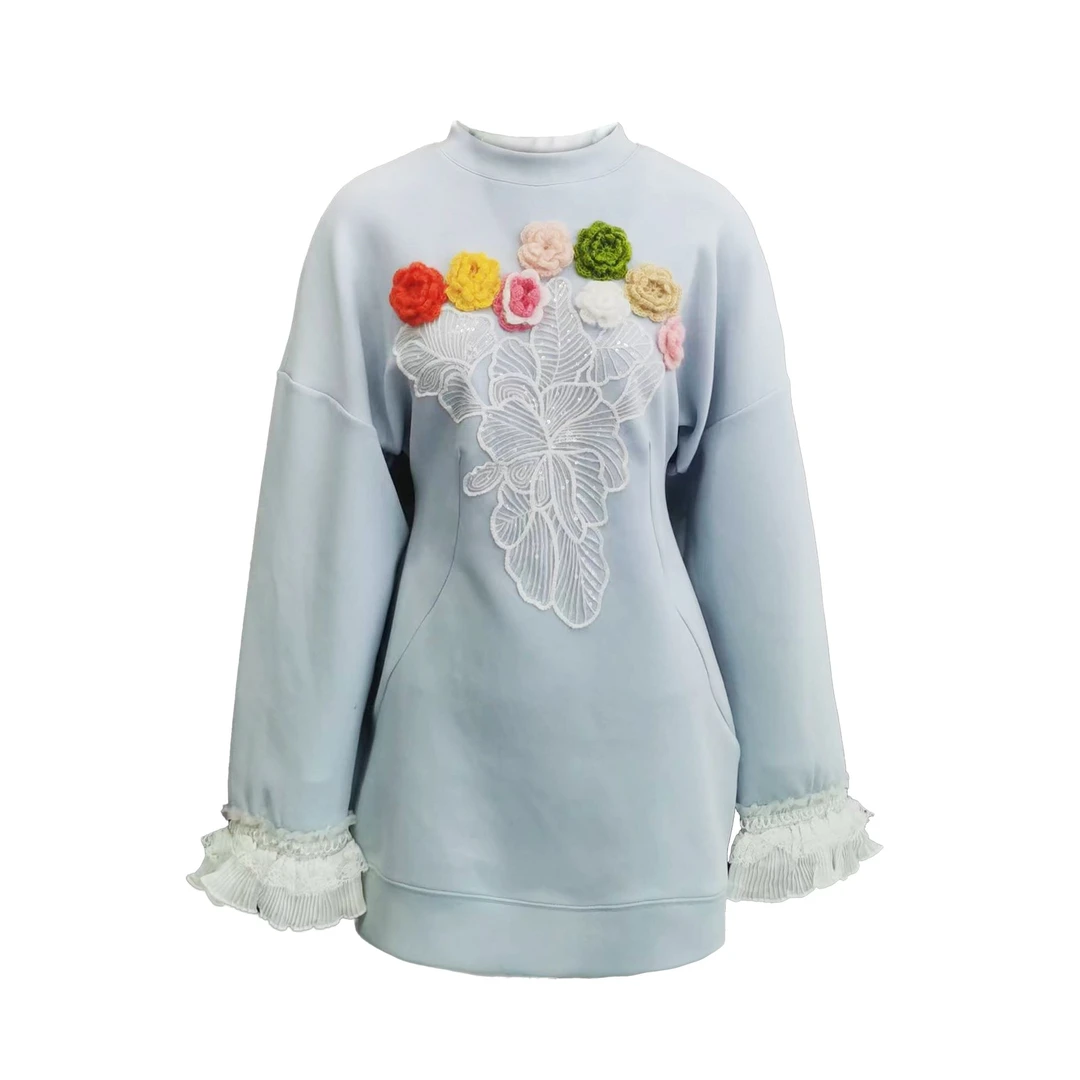 CHICCO MAO【官方正品】五彩立体钉花修身卫衣裙C232-1856-218