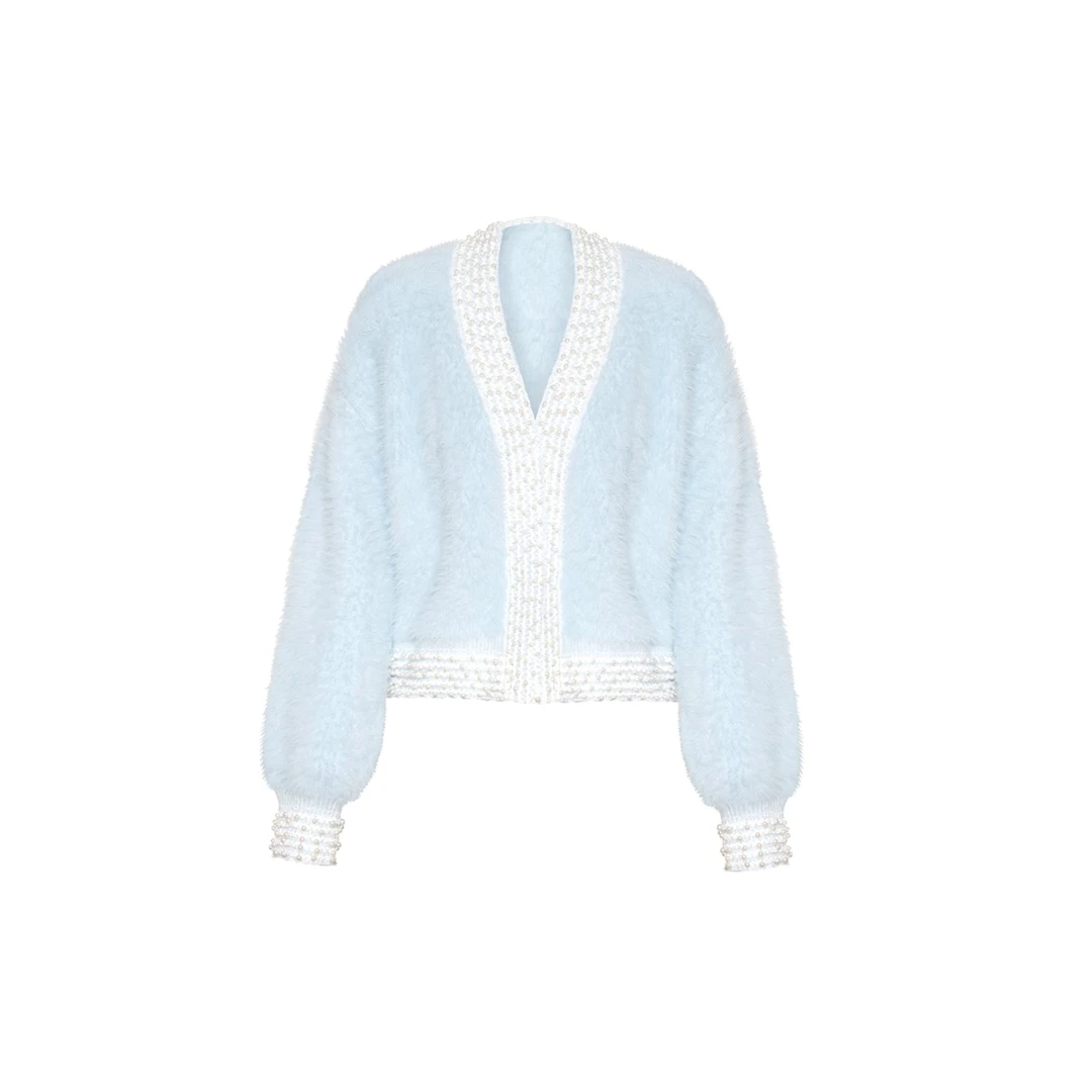 CHICCO MAO【官方正品】婴儿蓝珍珠马海毛针织开衫C222-GZ0015-132