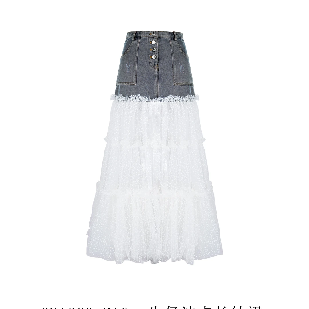 chicco mao牛仔波点长纱C201-873-71