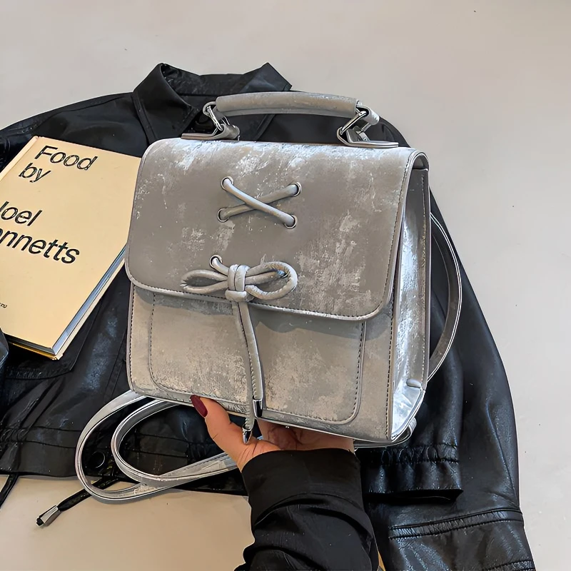 艾米兔女包2025新款休闲时尚小众设计百搭学院风双肩学生包