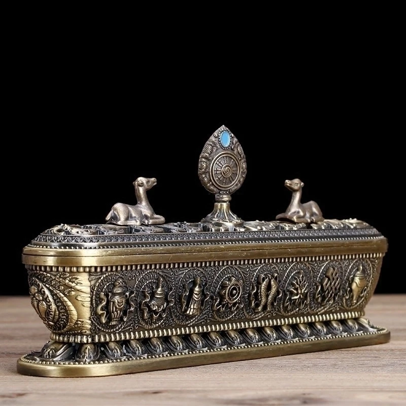 圆通工艺合金卧香炉香插沉香檀香线香炉香盒创意熏香炉香道摆件