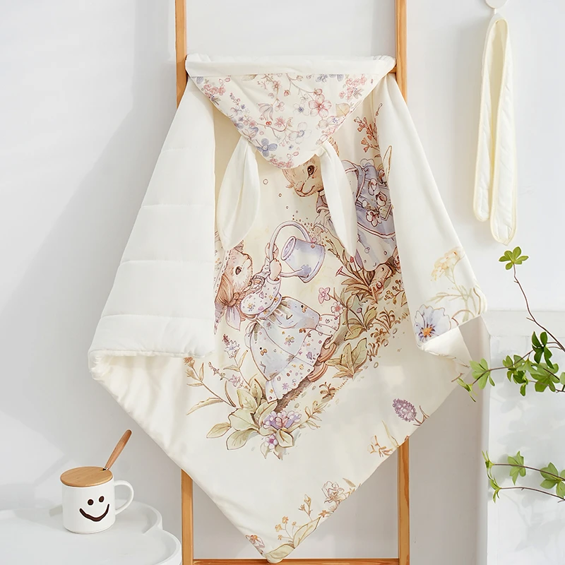 【贝瑞拉桑蚕丝抱被】 桑蚕丝抱被新生儿宝宝产房包被