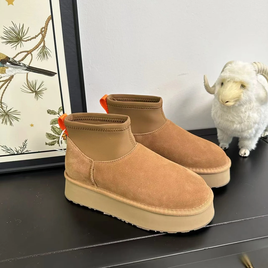 【桑坡卓卓】铅笔靴——迷你迪普短筒厚底雪地靴