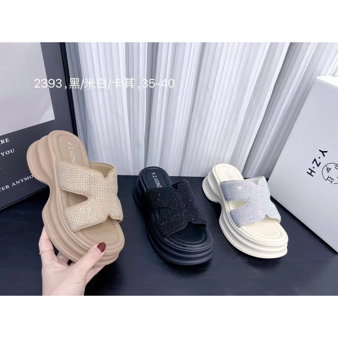 MEET BEATY[厚底5cm全水钻设计师元素小众新凉鞋女款女超火凉拖鞋