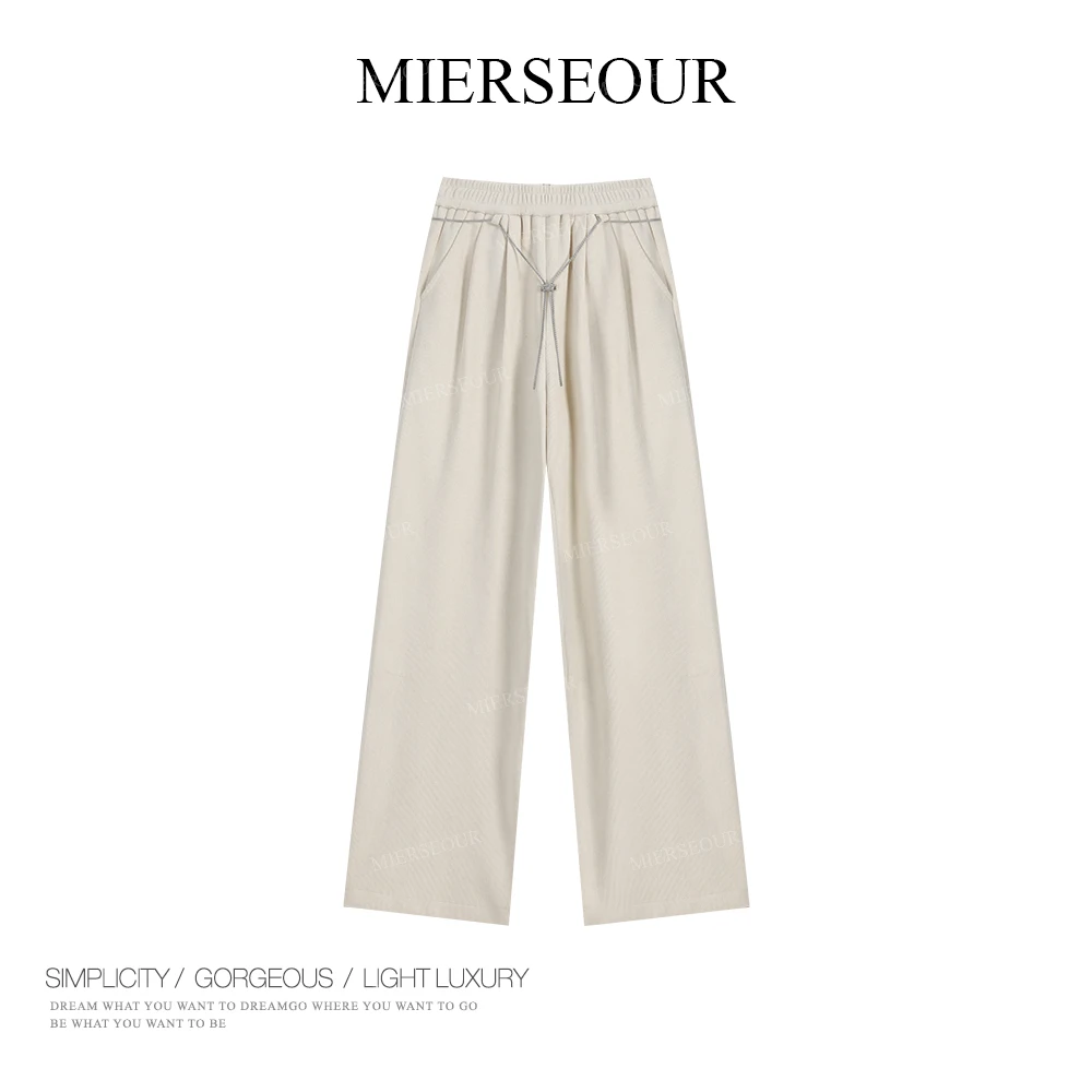 【封后轻奢设计】冬季新款简约加厚设计感休闲裤35D720