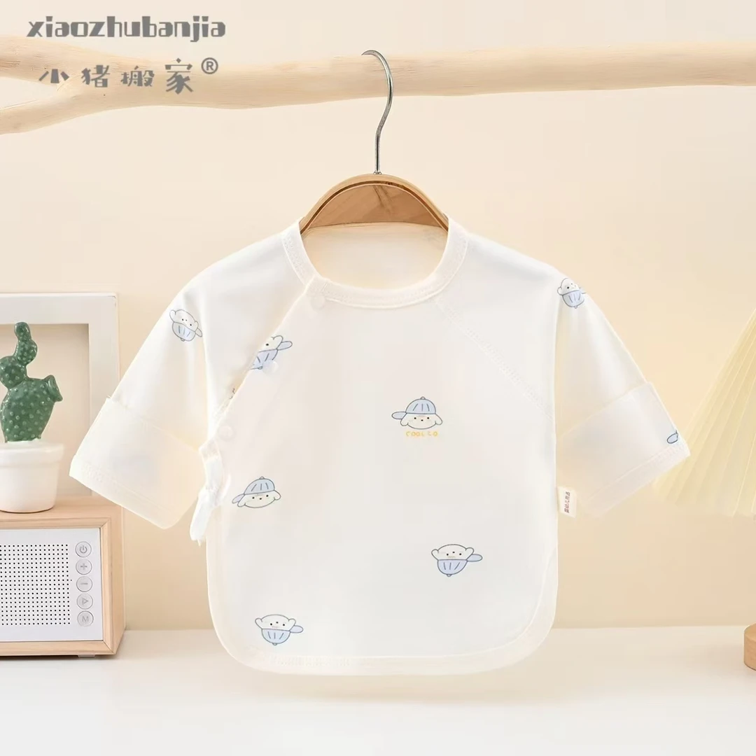 【婴儿半背衣】小猪搬家半背衣新生儿满月衣服上衣