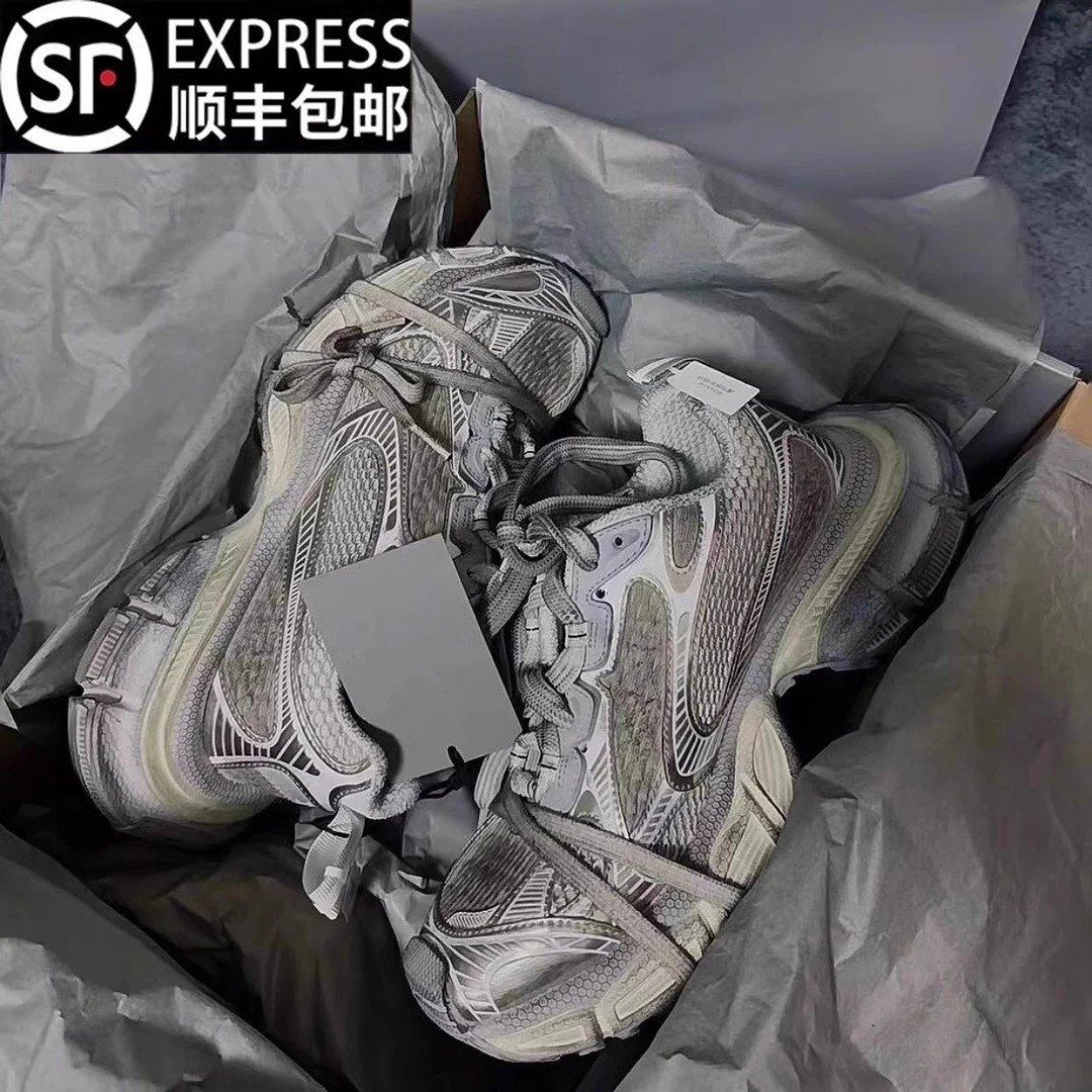 【经典出圈】时尚男女款3XL老爹鞋情侣同款做旧厚底增高休闲鞋子潮